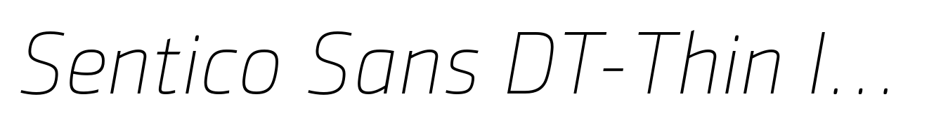Sentico Sans DT-Thin Italic